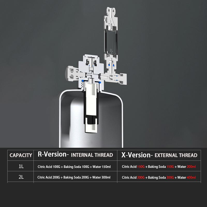 Aquarium CO2 Generator 1L 2L Fish Tank CO2 Cylinder Generator System Stainless Steel Water Injection Bubble Meter Aquatic Plant