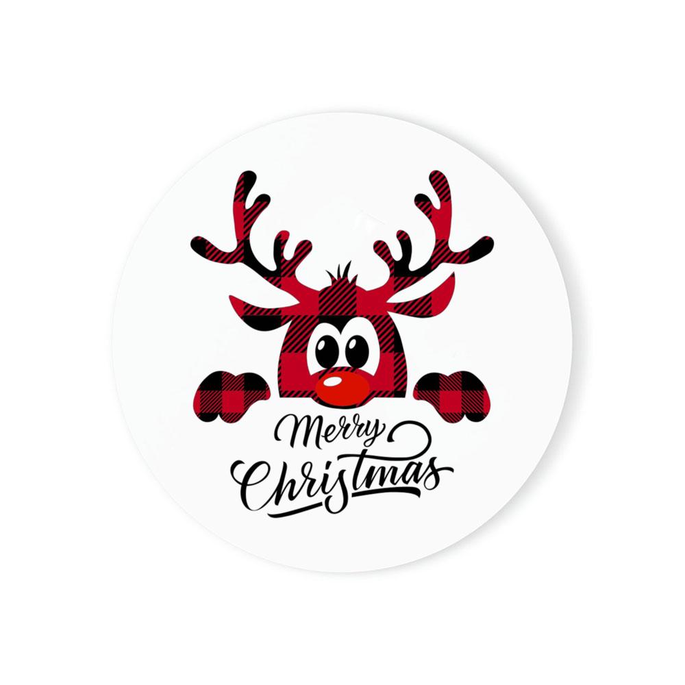 Christmas Coasters with Holder Best Absorbent Coasters Gift Round Cup Mat Housewarming Gifts for Home Kitchen Decorations