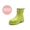 Water shoes high-end rain shoes women's medium tube non-slip rain boots waterproof overshoes rubber shoes water boots
