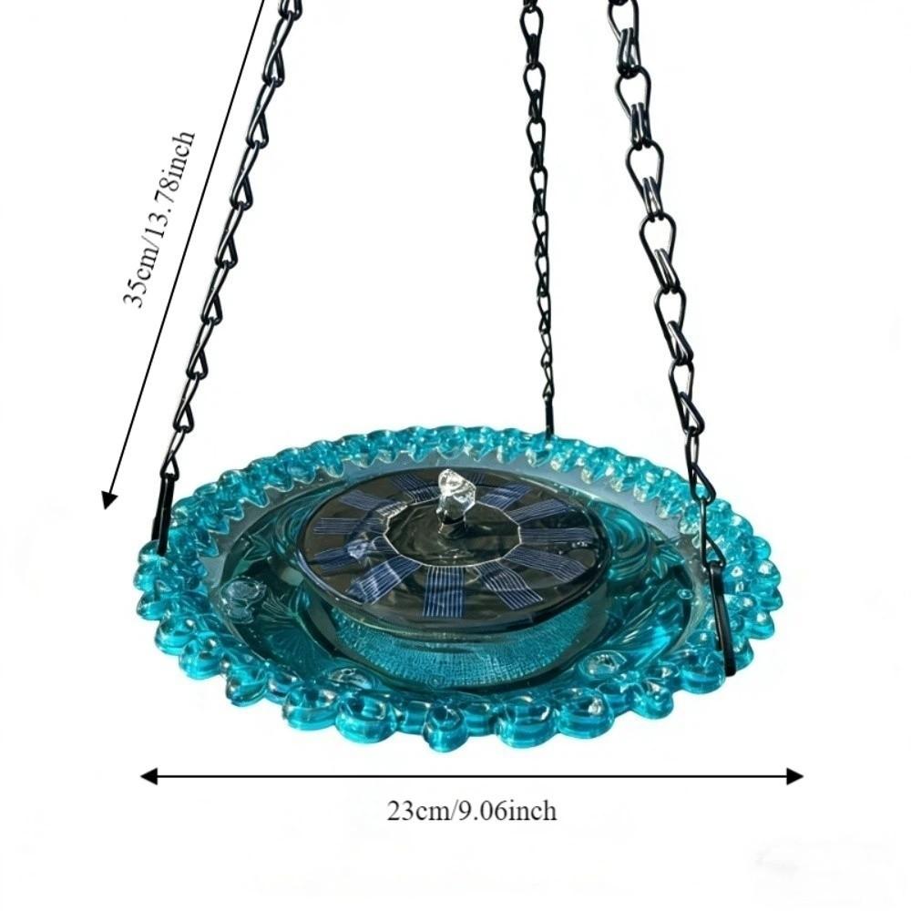 Automatic Solar Fountain Birdbath Waterfall Design Floating Water Feature Solar Bird Bath Plastic Garden Bird Feeder Backyard