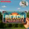 D Flatpc Vintage Metal Sign Only for decoration Outdoor Wall Art (  ) BEACH PARADISE Aluminum Sign Tropical