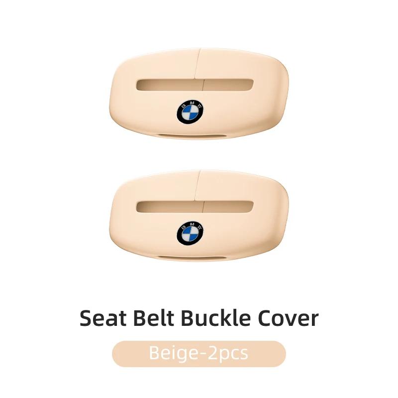 BABD1 2025 Hot Car Silicone Seat Belt Buckle Anti-scratch Protector Cover Accessories For BMW Performance F30 F20 F10 F40 E92 E91 G20