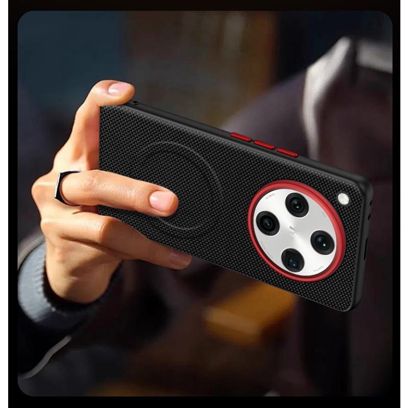 For OPPO Find X8 Ultra X8s X8 Pro Case Magnetic Soft TPU+Nylon Woven Leather Back Anti-Fingerprint Cover