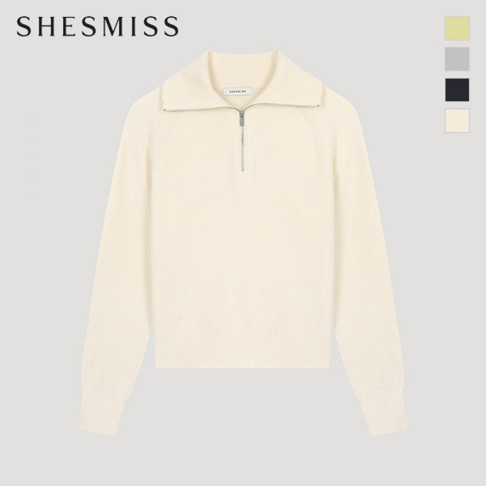 

She S miSS Rib Raglan Half Zip Up Knit SSkpoo11060 Cr creamy/66