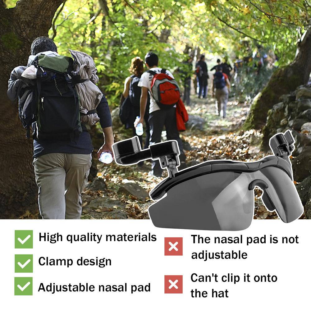 Adjustable Tac Outdoor Polarized Fishing Glasses Hat Visors Sport Clips Hat Clip On Sunglasses For Biking Hiking Golf Eyewear