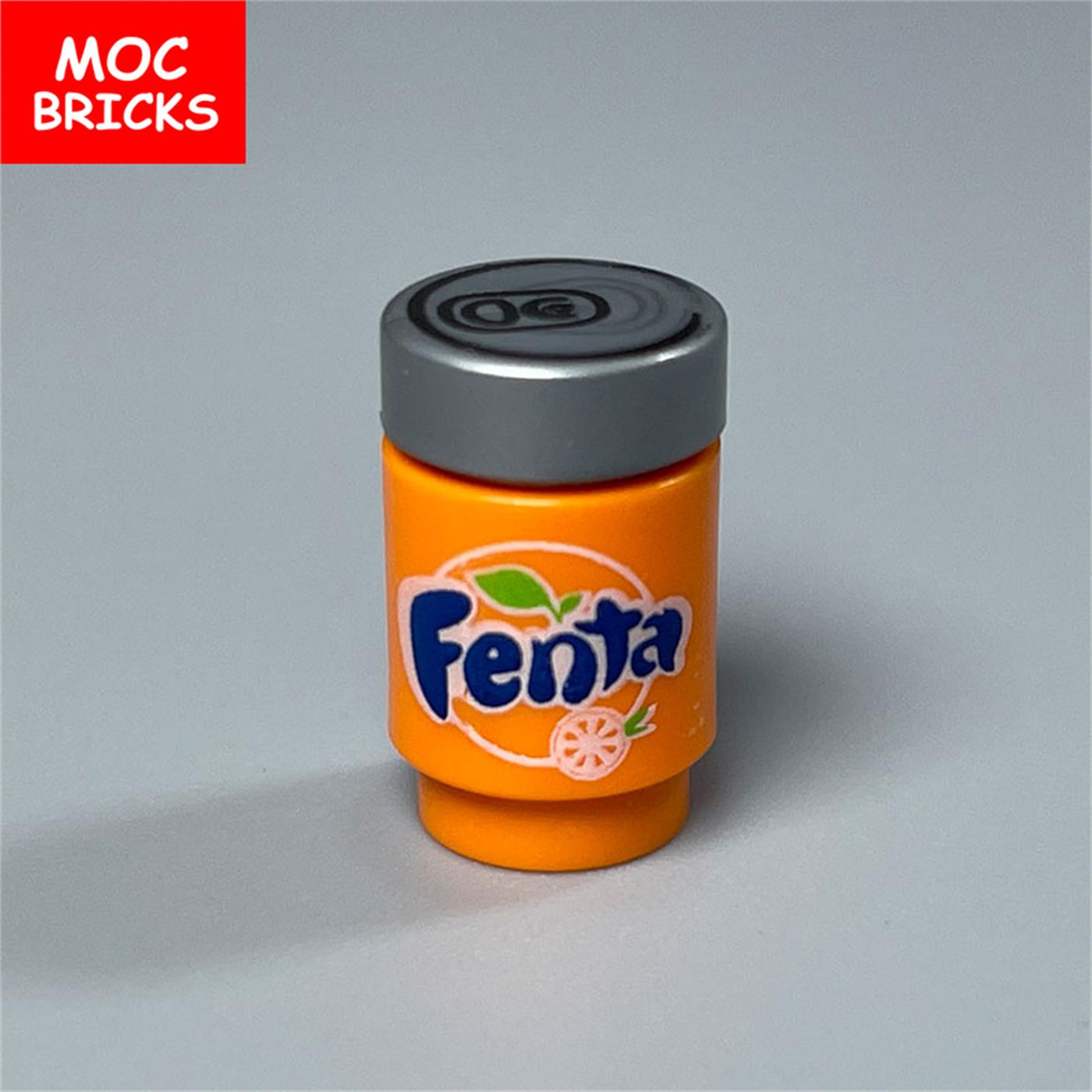 10 pièces Briques MOC Boissons en Conserve Mini Boissons Espace Cuisine Pièces Jointes Assemblées Blocs de Construction Brique Imprimée 3062b Jouets pour Enfants