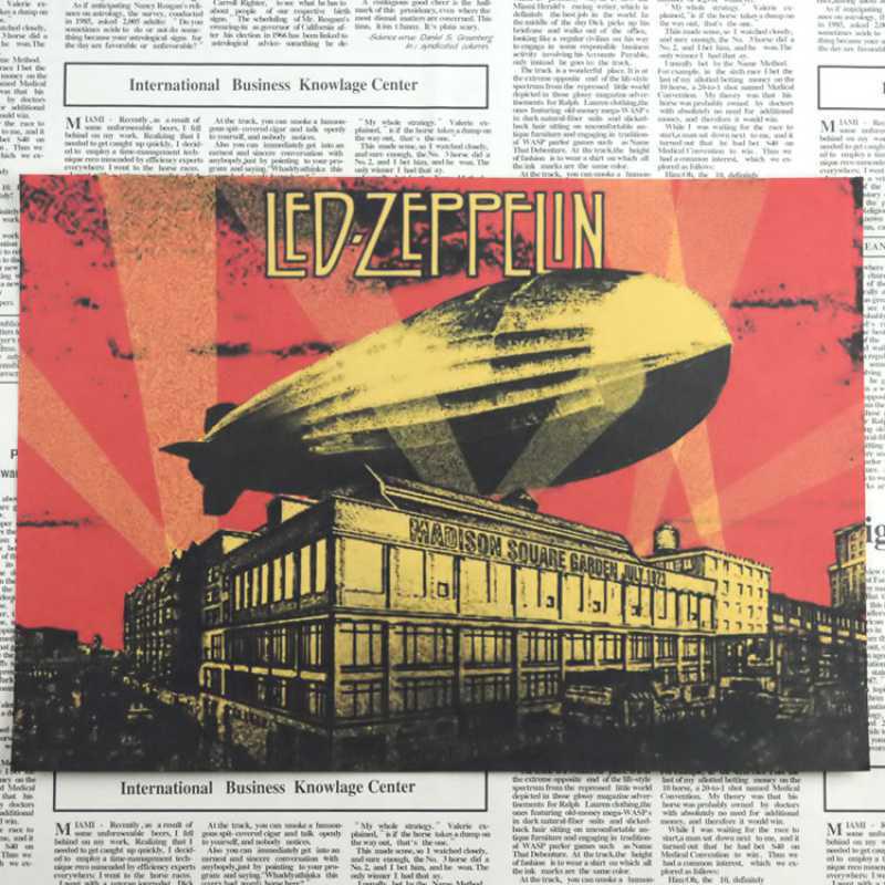 Zeppelin Band Retro Poster - Free Shipping, Kraft Paper, Decorative Wall Art for Bar or Dorm.
