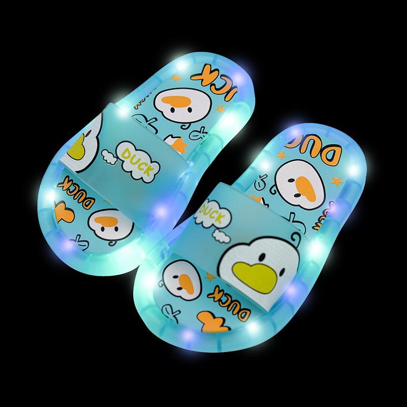 Pangpanglong Kids' Luminous Slippers - Cute, Anti-Slip for Indoor/Outdoor Use