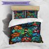 3-teiliges Bettbezug-Set (1 * Bettbezug + 2 * Kissenbezug, ohne Kern), Ben 10 Cartoon-Aufdruck Bettwäsche-Set, Schlafzimmer-Dekoration, Ganzjahres, Geburtstagsgeschenk
