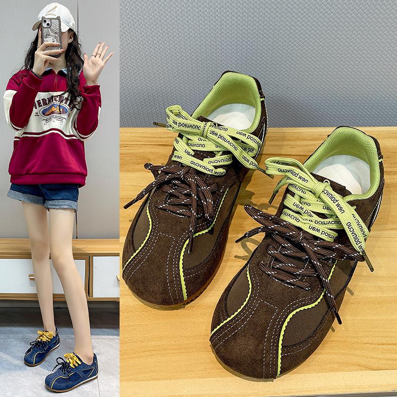 Autumn new thick-soled heightening women's retro casual sports shoes running shoes single shoes