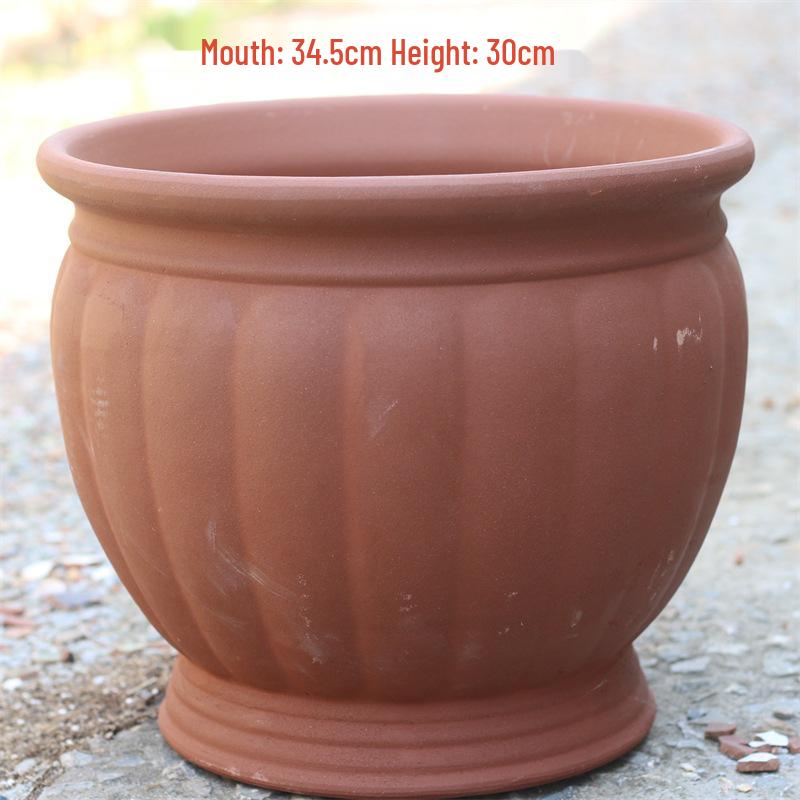 Retro Extra Large Coarse Terracotta Planter for Courtyard or Balcony