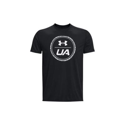 Solid Logo Breathable Crew Neck Short Sleeve T-Shirt Men Tops Black 1364874-001