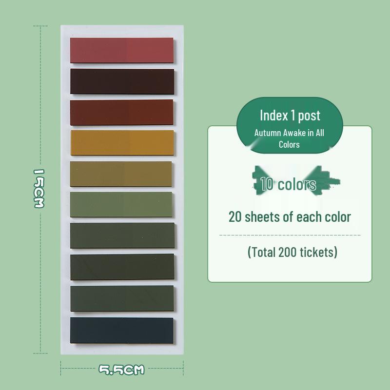 Translucent Morandi Color Sticky Notes