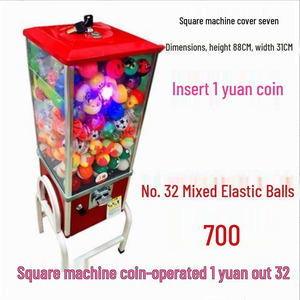 Gashapon Toy Coin-Operated 32mm Bouncy Ball Vending Machine - Amusement Self-Service Unit