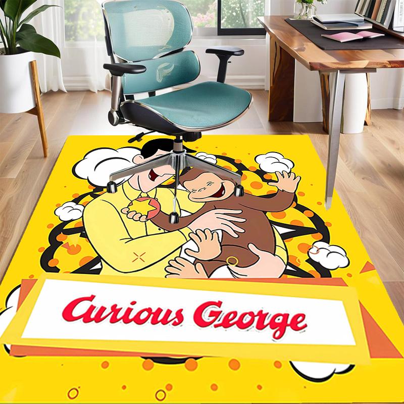 1pc Curious George (7) Design Area Rug - Non-Slip, Soft & Cozy Floor Mat for Living Room, Bedroom, Office - Indoor/Outdoor Decorative Carpet