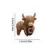 Highland Cow Flower Pot Decoration Funny Drinking Cattle Resin Weather-resistant Pot Hugger Garden Flower Pots Decoration