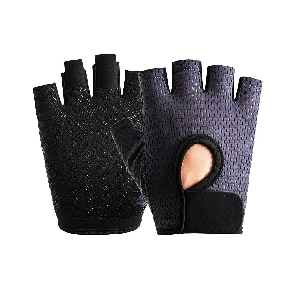 Women's Fashionable Breathable Fitness Half finger Gloves Outdoor Riding Sports Handguard Half finger Guard Anti Slip Elasticity