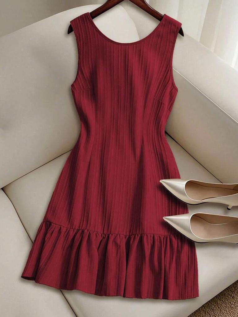 2026 European-American High Quality Sleeveless Vest Dress for Women - Spring/Summer