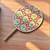Ancient Bamboo Braided Fan Handmade Hand Cranked Fan Crafts Weaving Fan  Home