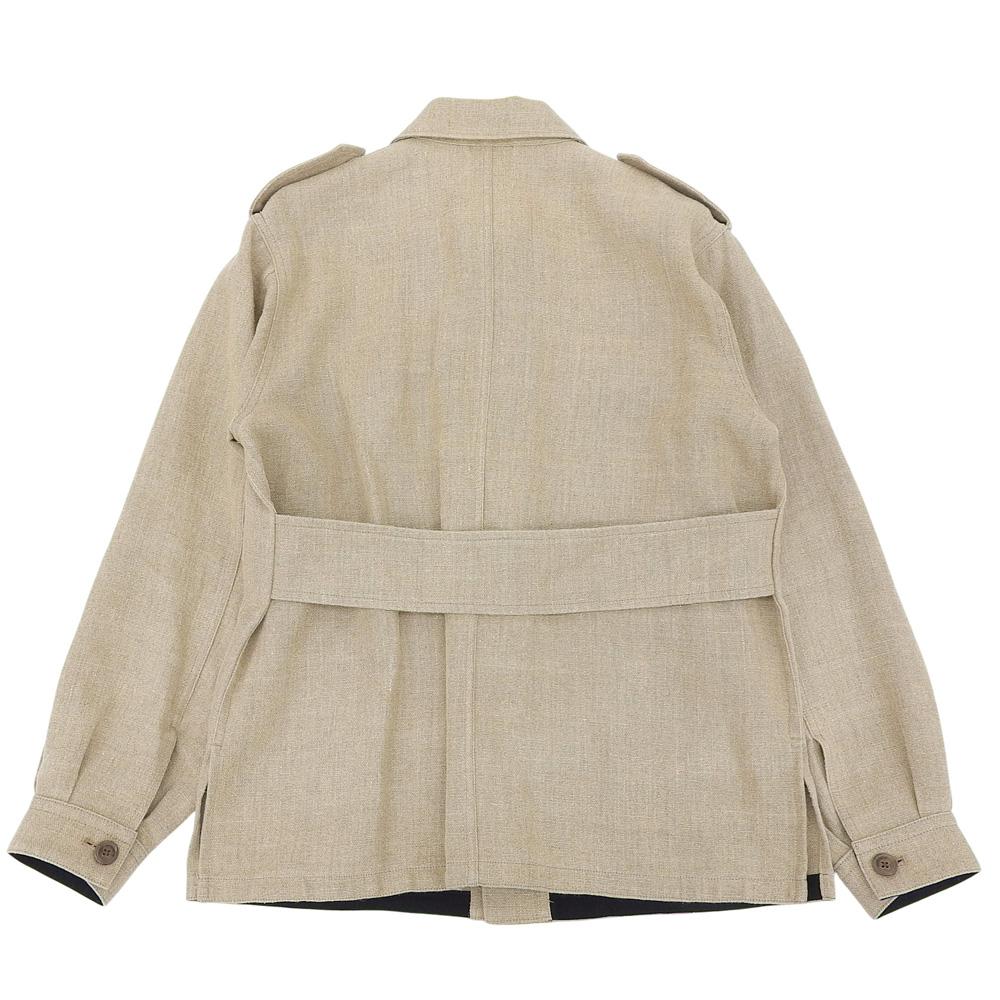 MADISON BLUE Excellent Condition 100% Linen French Work Jacket for Men, Beige, Size 03 MB201-1023 Jacket 03 beigeUsed