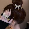 Women's Angel Ribbon Cubic Gopchang Hair Tie Set of 2