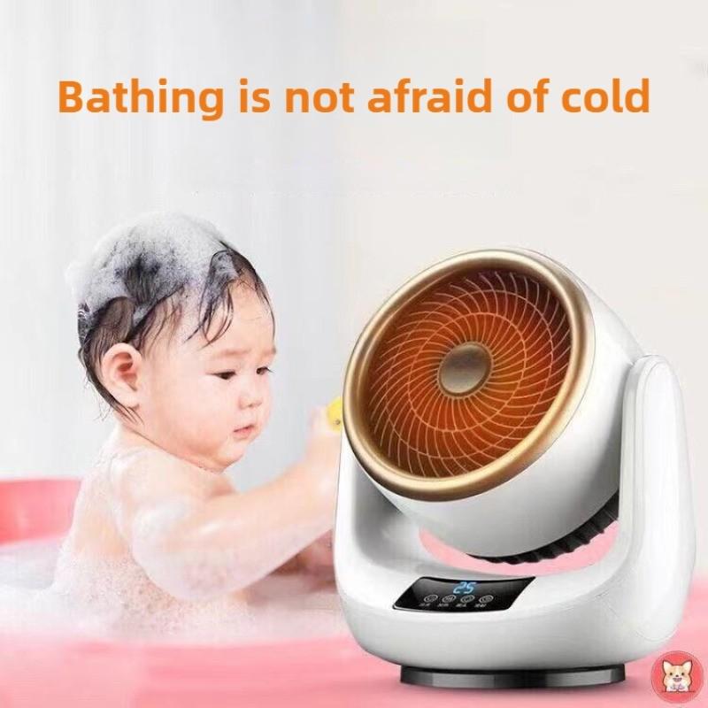 Hot And Cold Dual-use Small Energy-saving Warm Air Blower Three Level Regulated Electric Heater Household Desktop Heater Fan