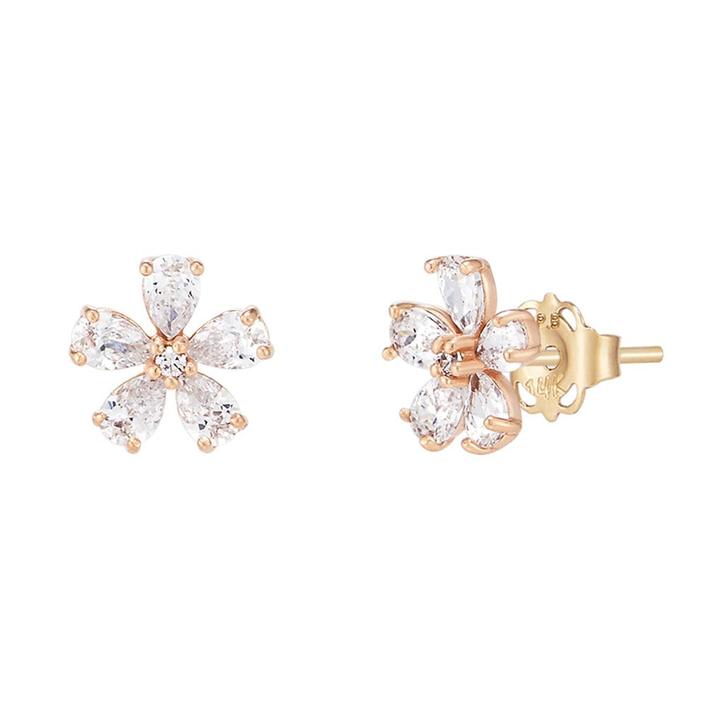 Paul Brial 14K Cherry Blossom Earrings Pfge0007