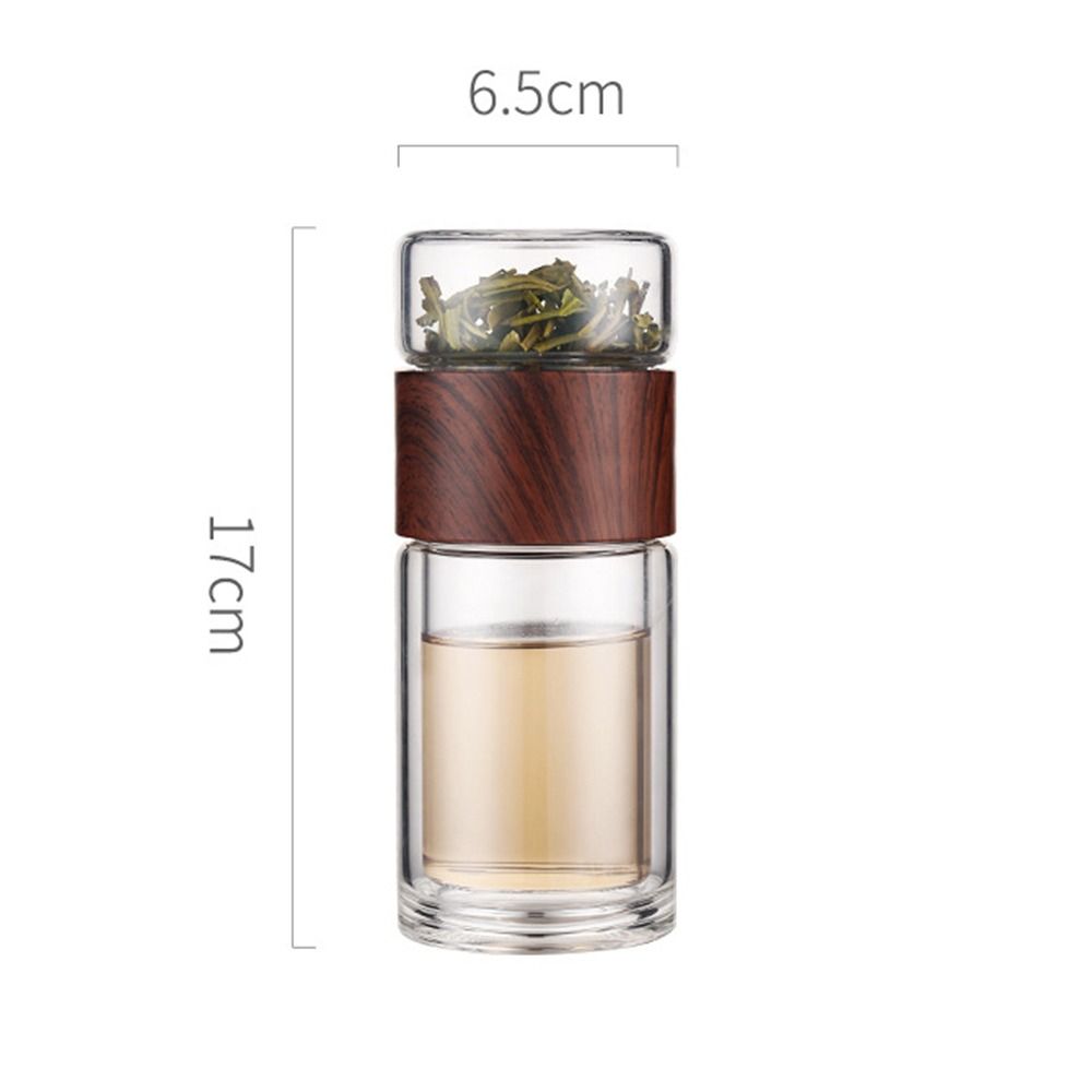 200ml Tea Water Separation Double Wall Creative Glass Leak Proof Vacuum Flask Tumbler Water Bottle Thermos Cup