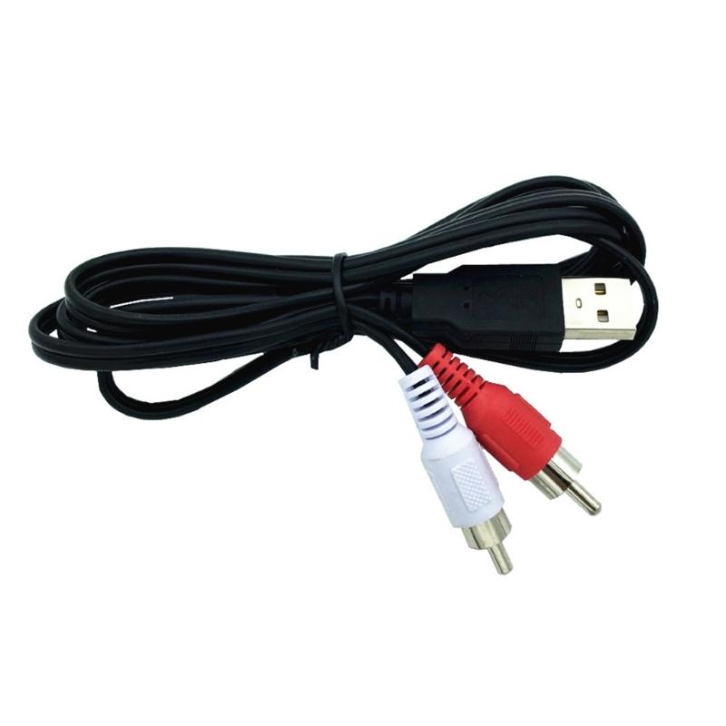 USB To 2RCA Composite Sound Video Converter Cable Accessories For Streaming Media Camcorder To PC/TV Sound Transfer 1.5m
