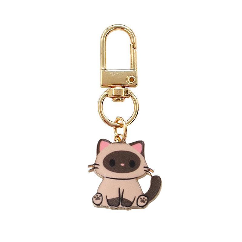 1PC Mini Key Charms Gifts Key Rings Chic Cartoon Pendant Women's Fashion Cat Keychain Cute Multiple Options Available