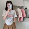 Girls Y2K T-shirts Retro Printed Short Sleeve Casual Tees For Women Lady Tees For Party
