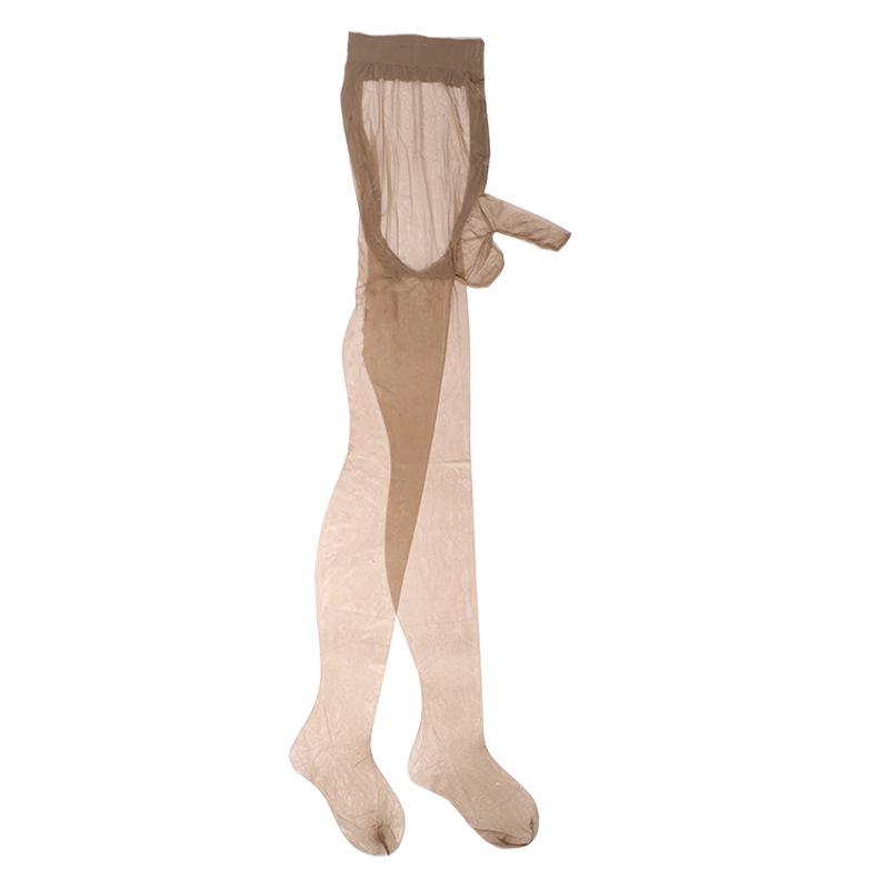 Men's Plus Size Stockings Sexy Penis Sleeve Bullet Separation TransparentUltra-thin Invisible Silky Footed Pantyhose
