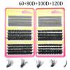 Spiky Cluster Lashes Individual 100D 150D 200D Thick Eyelash Extensions for Home DIY Lash Extension Kits