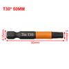Silver Screwdriver Bit 1/4 Inch Hex Head 1Pcs 50mm