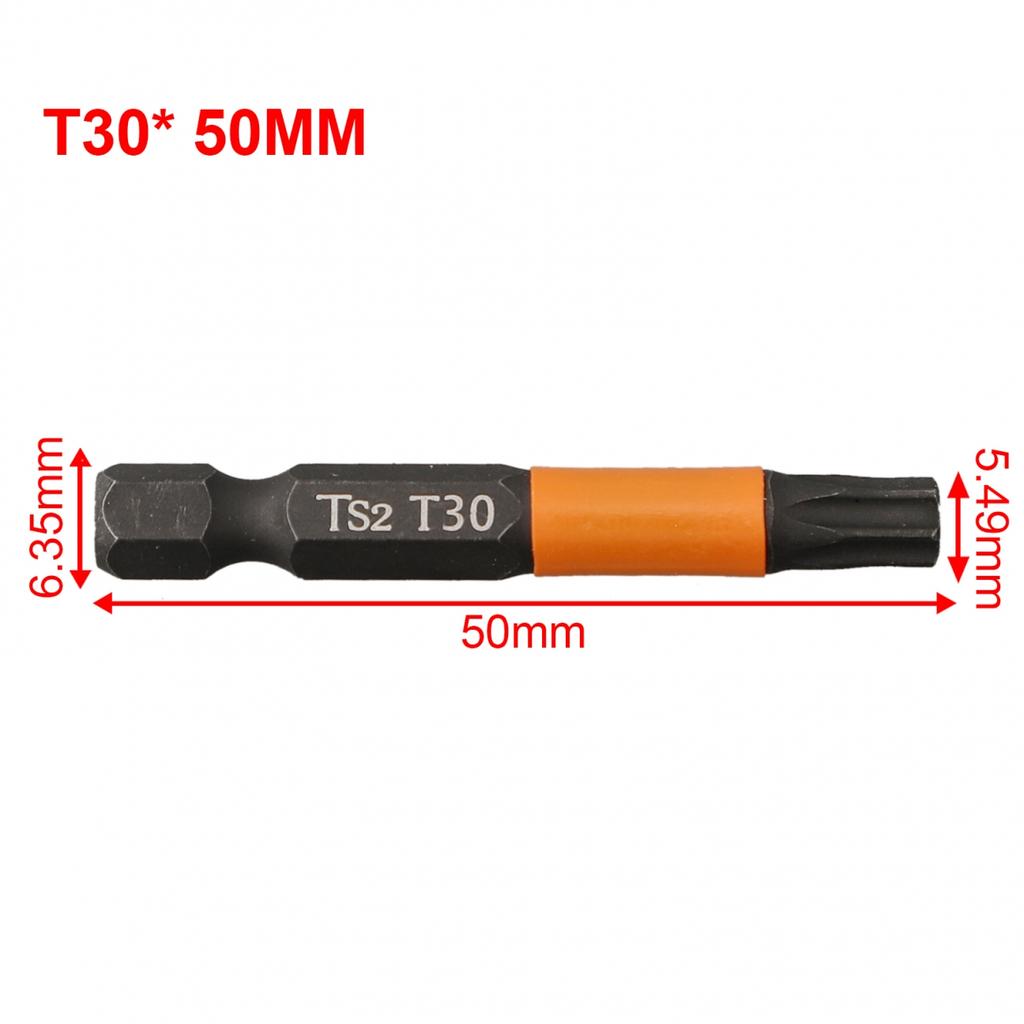Silver Screwdriver Bit 1/4 Inch Hex Head 1Pcs 50mm