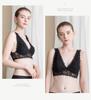 Stylish silk wireless can be used as a room bra or night bra [SilRiver] bra, stress-free non-wired bra, (Medium, black)