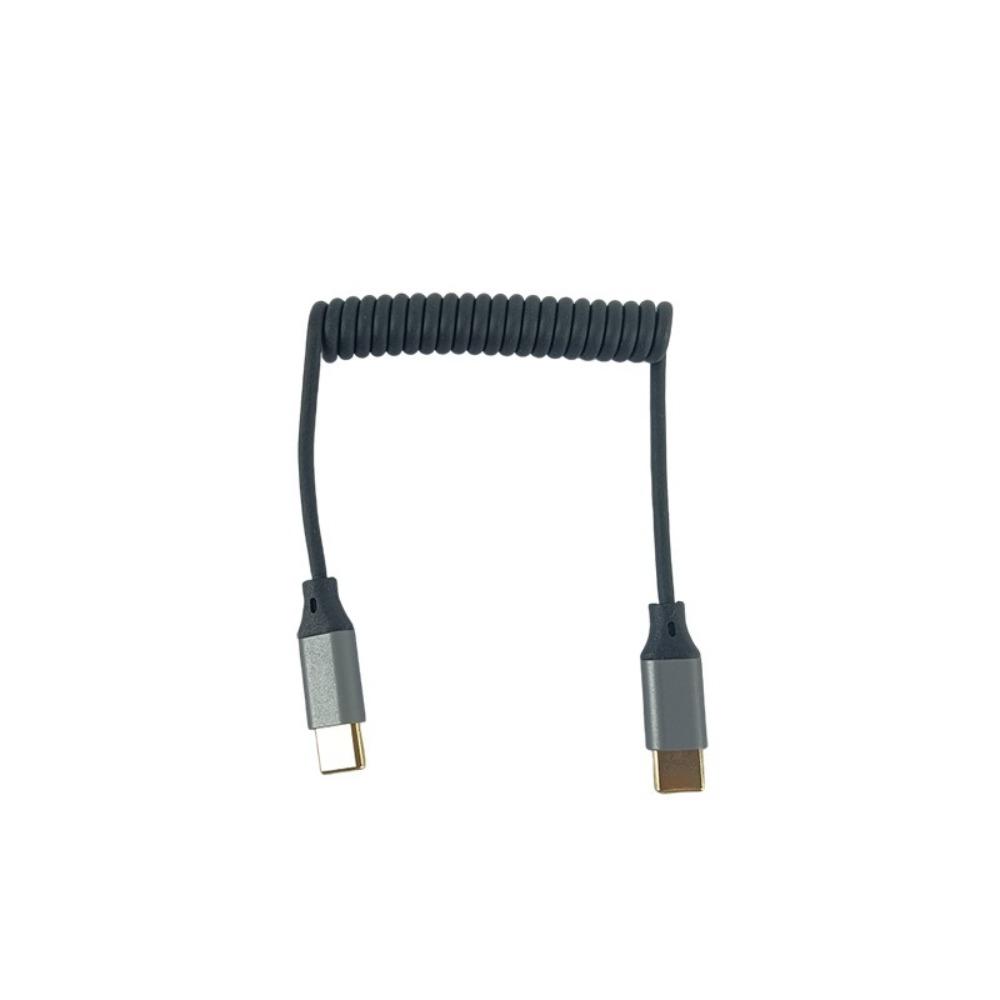 Type-C To Type-C Microphone Cable Spring Wire 3.5mm Mic Cord TPE for DJI Mic Mini/mic 2/1 Pocket 3/2 Action 5 Pro/action 4
