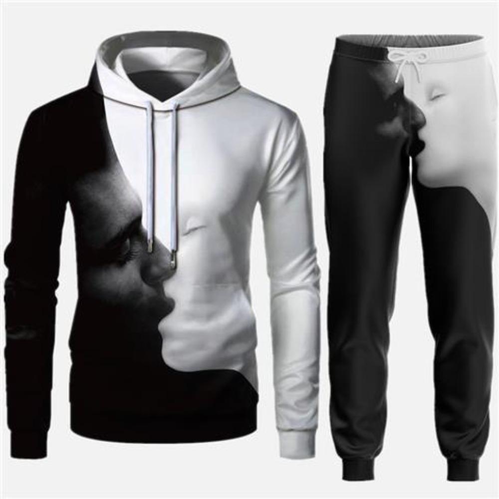 Autumn Venom Animal Starry Sky Pattern Pullover Set 3D Printed Adult Sweater Set Street Hip Hop Trend Fashion Sports Hoodie Set