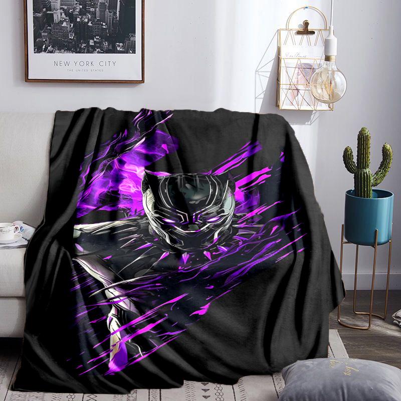 Panther In Action Throws Blanket Flannel Blankets Plush for Couch Bed Gifts for Men Women Travel picnic blanket Christmas fan gifts
