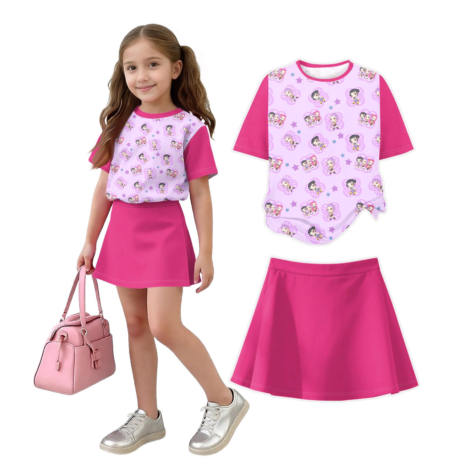 

Infant Newborn Baby Girls Boys Loose Print T-shirt+Pants Print Outfits Set 100 чёрный