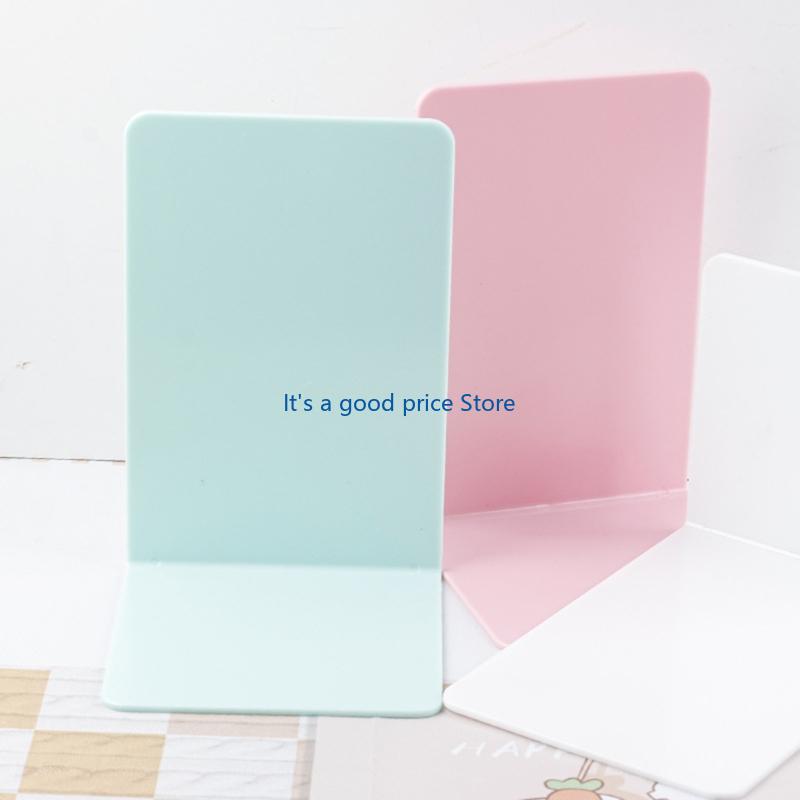 4 Stück Acryl Buchstützen Buchhalter Ständer Buchstütze Buchstopper L-Form Buchstützen Schreibtischorganizer für Bücher Zeitschriften