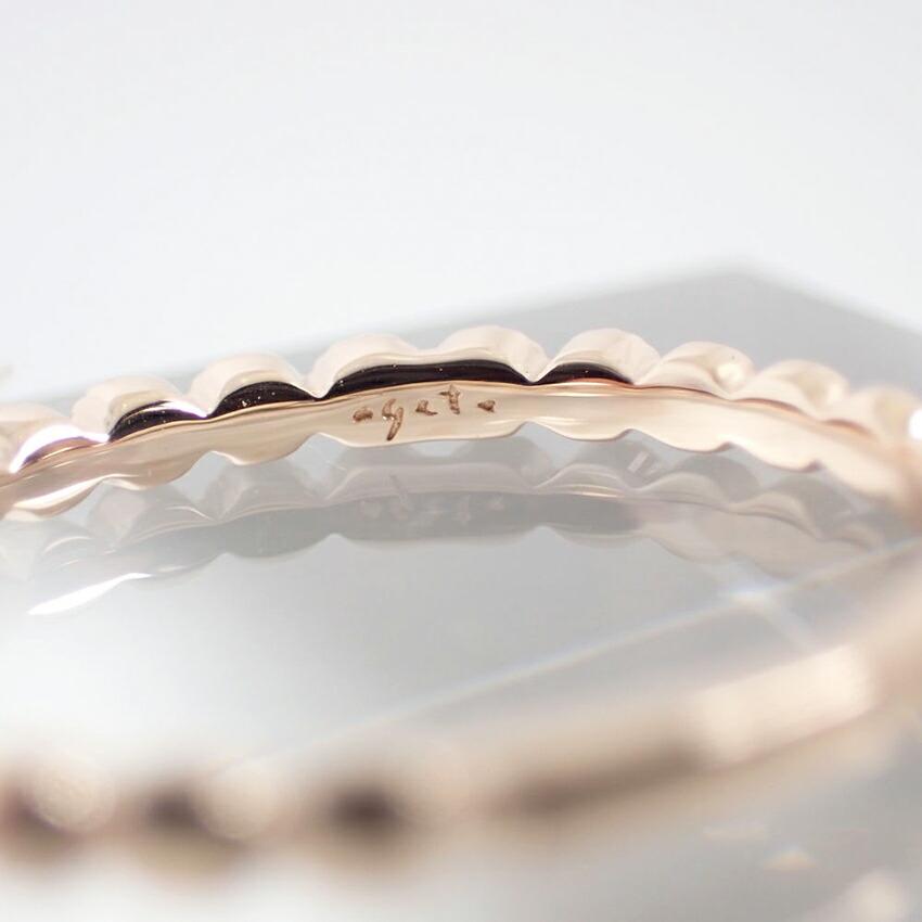 [Pre-owned] Agete K18PG Diamond 0.05ct Ring / Size 11 / J92-7