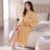 Nightgown Women'S Pajamas Spring And Autumn Thickened Cotton Long-Sleeved Bathrobes Winter Cotton Thin Padded Cotton Autumn And Winter Long Bathrobes