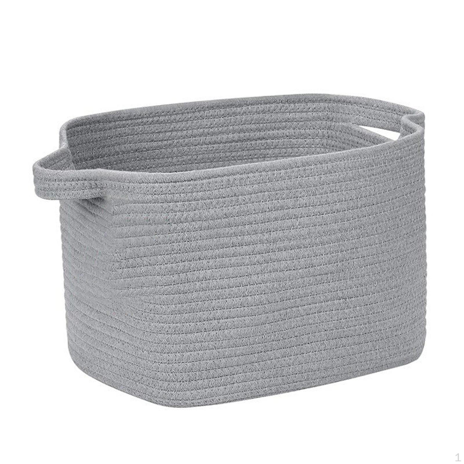 

Handwoven Basket for Laundry Storage And Organization in Bathroom Or Dorm Gray