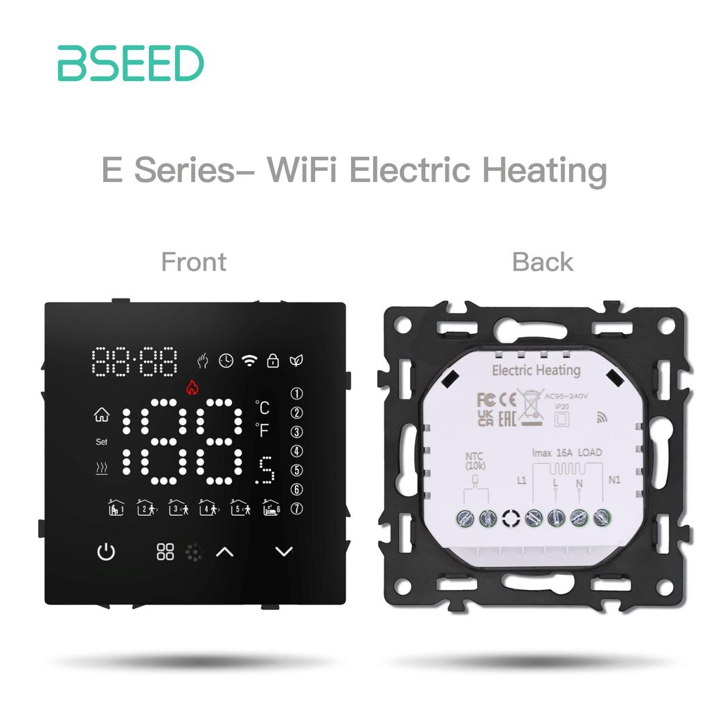BSEED LED Touch Screen Electric Floor Heating Water Boiler Room Thermostat Module Part Wifi Alexa Temperature Controller APP