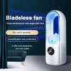 2025 New Bladeless Fan Leafless Spray Fan Usb Mute Desktop Bedroom Night Light Humidifying Electric Fan Portable Camping Fan New