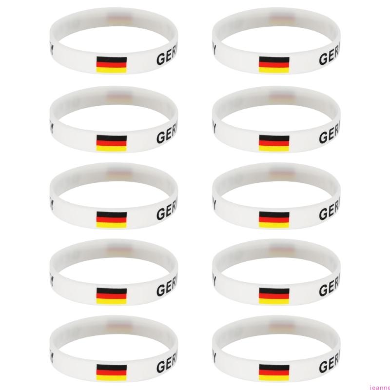 10Pcs/set Soft Elastic 2026 Sports Event Fan Bracelets Showcasing International Team Color Great For Collector