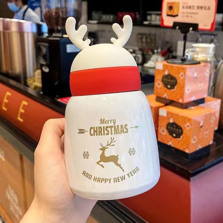 Personalized Creative Stainless Steel Thermos Cup Elk Water Cup Coffee Cup Milk Cup Christmas Gift Stainless Steel Water Cup