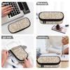 Pencil Case Spacious Storage Easy Open Zipper 300D Polyester with Mesh Pocket Removable Divider and Pen Slots for Classroom Use