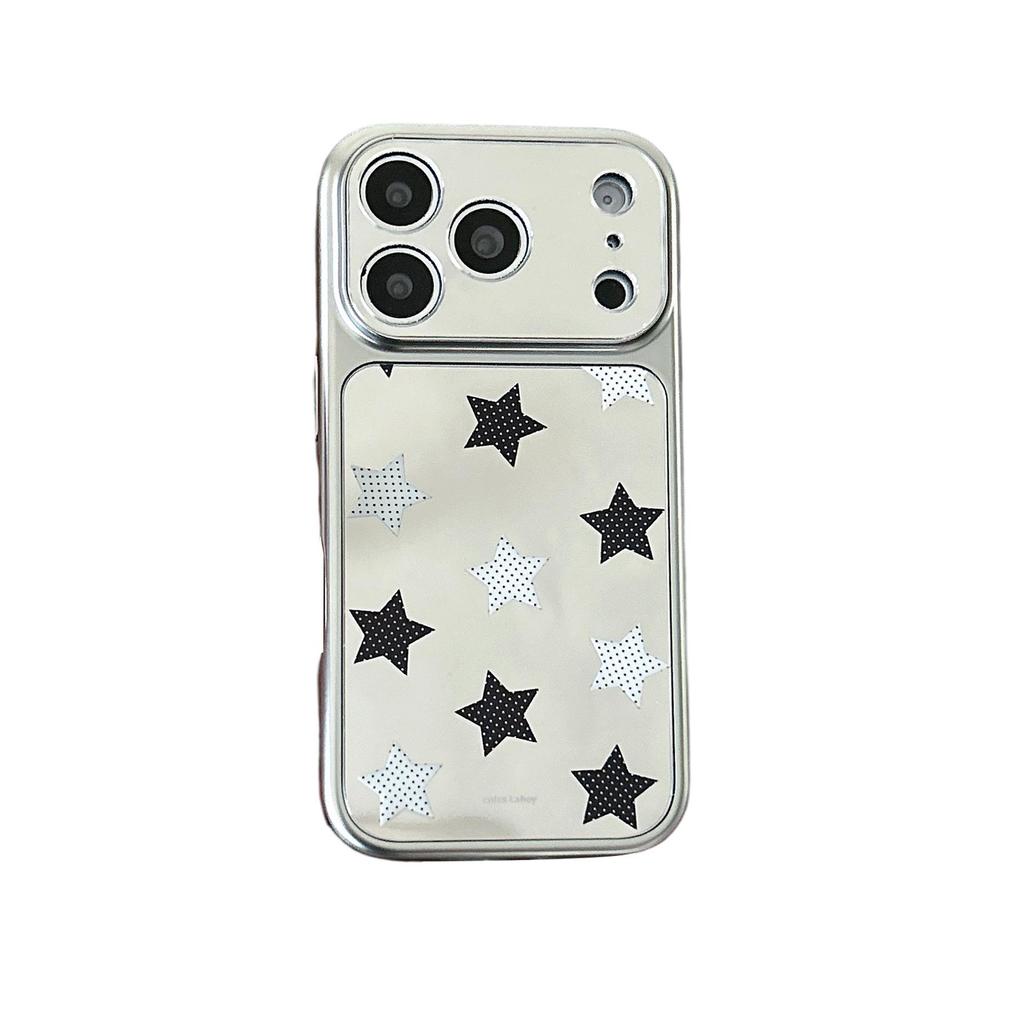 Sweet Cool Star Mirror Case for iPhone 17 Pro Max with 16/15 Pendant